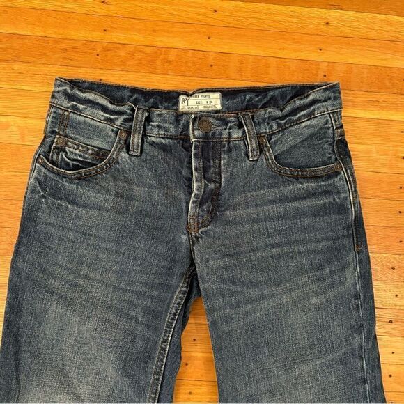 Free People Jacob Flared Crop blue Jeans - Picture 2 of 6